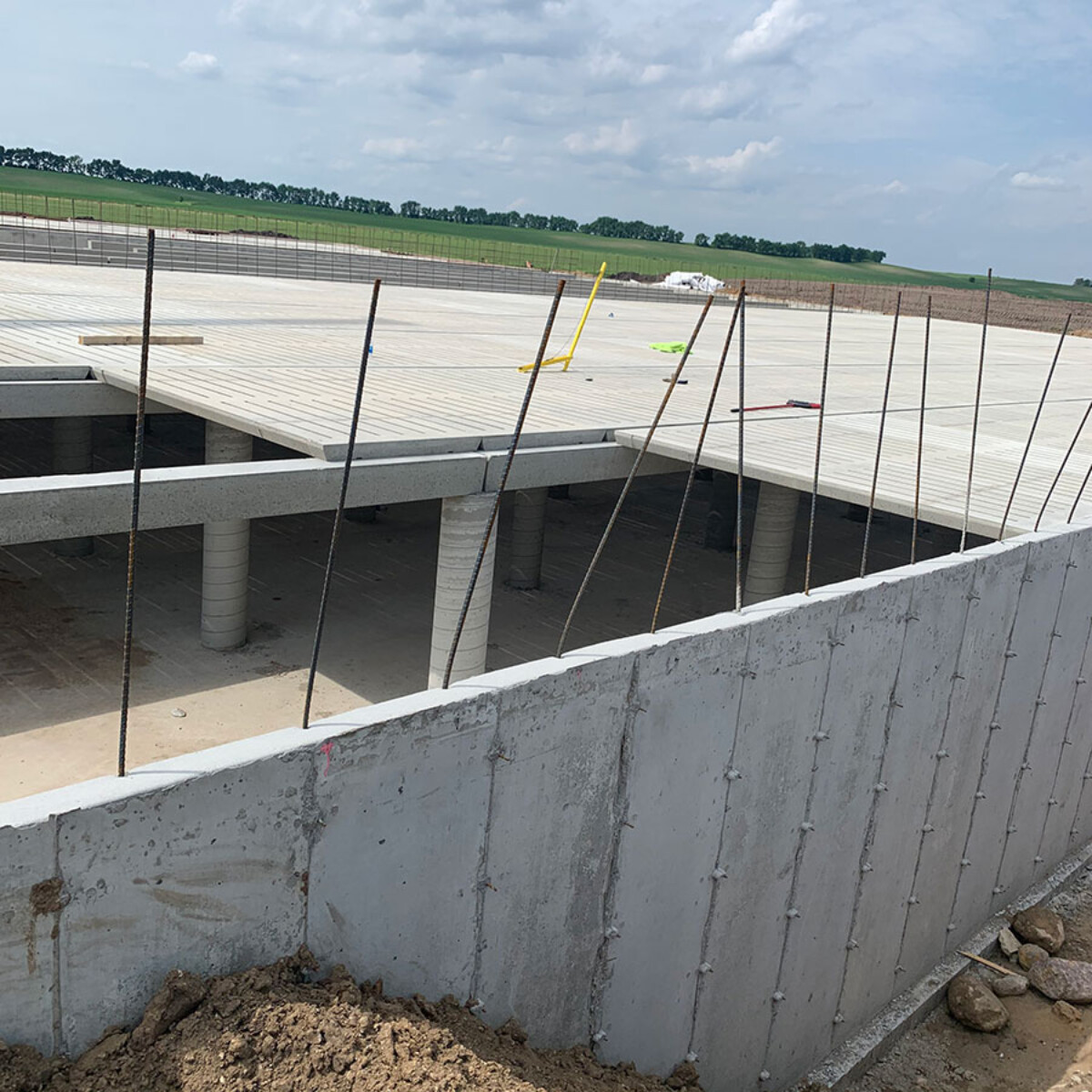 Crane Service for Setting Hog Slats