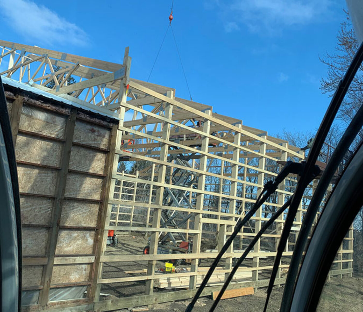 Pole Barn Truss Setting Minnesota