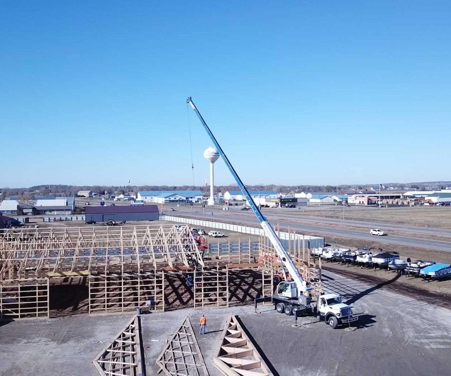 Pole Barn Truss Setting Richmond MN